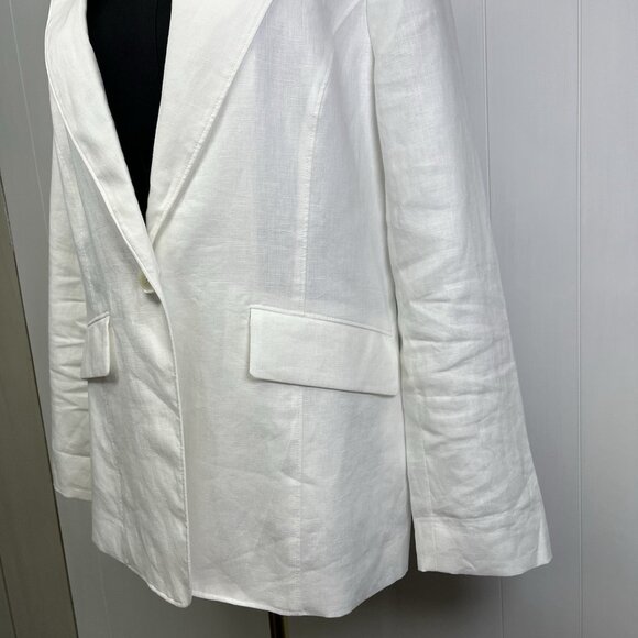 Talbots 100% Linen Blazer‎ Women's Size 12 NWOT 1-Button Classic Relaxed - Picture 5 of 13